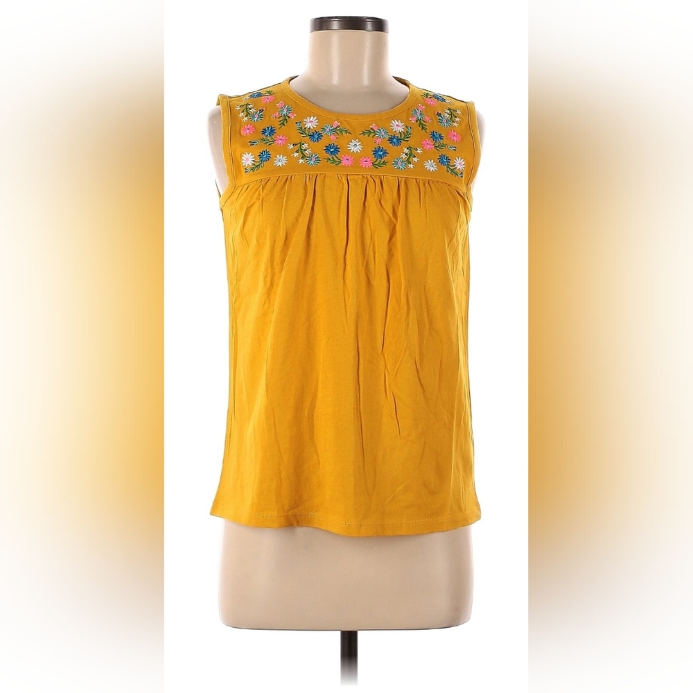 JCrew Embroidered Tank XS